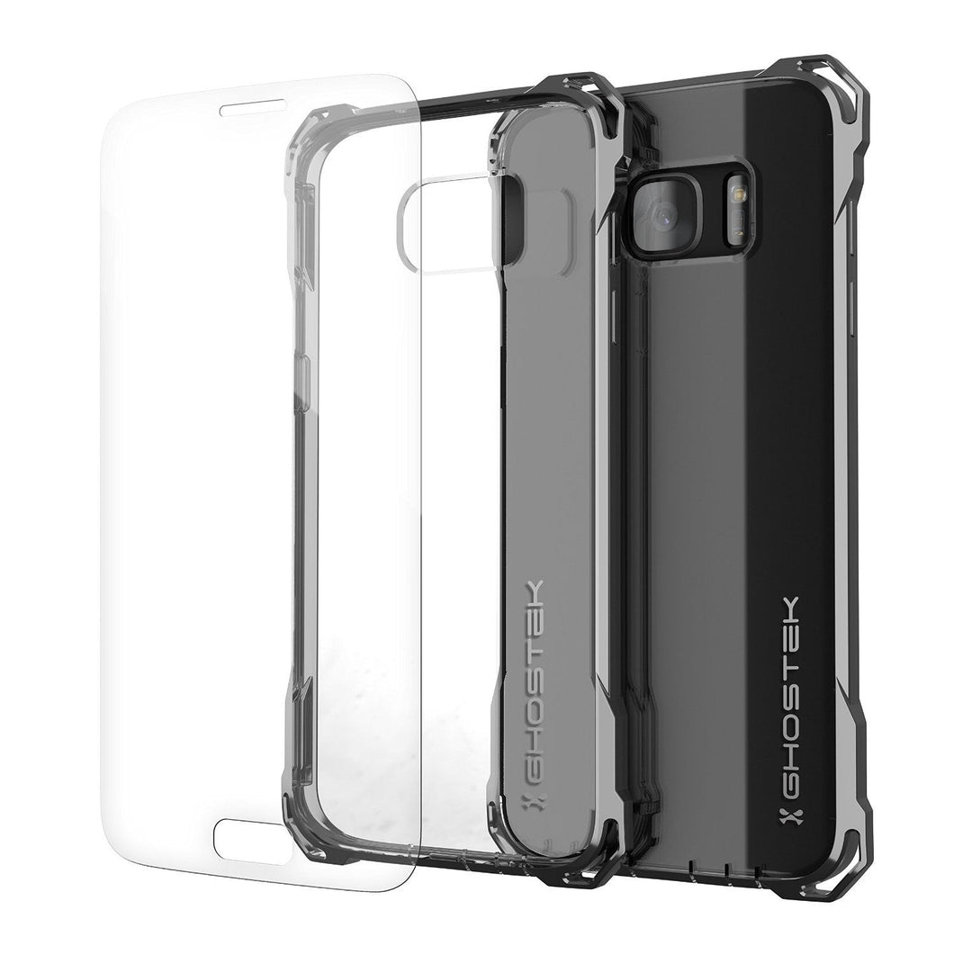 S7 Edge Case, Ghostek® Covert Dark Grey  Premium Impact Cover w/Screen Protector | Warranty (Color in image: space gray)