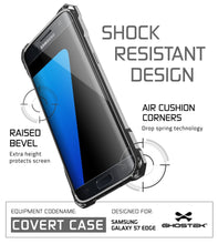 Cargar imagen en el visor de la galería, S7 Edge Case, Ghostek® Covert Dark Grey  Premium Impact Cover w/Screen Protector | Warranty (Color in image: clear)

