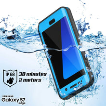 Load image into Gallery viewer, Galaxy S7 Edge Waterproof Case, Punkcase [Extreme Series] [Slim Fit] [IP68 Certified] [Shockproof] [Snowproof] [Dirproof] Armor Cover [Light Blue] (Color in image: Black)
