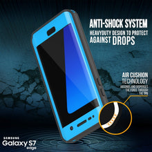 Load image into Gallery viewer, Galaxy S7 Edge Waterproof Case, Punkcase [Extreme Series] [Slim Fit] [IP68 Certified] [Shockproof] [Snowproof] [Dirproof] Armor Cover [Light Blue] 
