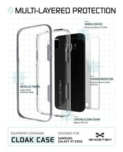 Cargar imagen en el visor de la galería, S7 Edge Case Ghostek® Cloak Silver Series Slim | Aluminum Frame Lifetime Warranty Exchange (Color in image: black)
