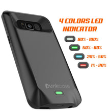 Cargar imagen en el visor de la galería, Galaxy S8 PLUS Battery Case, Punkcase 5500mAH Charger Case W/ Screen Protector | Integrated Kickstand &amp; USB Port | IntelSwitch [Black] (Color in image: Navy)
