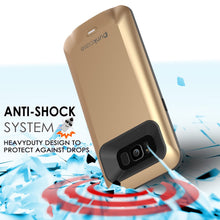 Cargar imagen en el visor de la galería, Galaxy S8 Battery Case, Punkcase 5000mAH Charger Case W/ Screen Protector | Integrated Kickstand &amp; USB Port | IntelSwitch | [Gold] 

