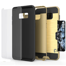 Cargar imagen en el visor de la galería, Galaxy S8 Case, PUNKcase [SLOT Series] [Slim Fit] Dual-Layer Armor Cover w/Integrated Anti-Shock System, Credit Card Slot [Gold] (Color in image: Silver)
