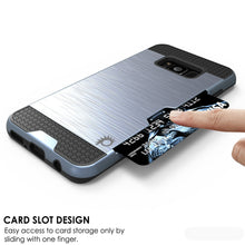 Cargar imagen en el visor de la galería, Galaxy S8 Case, PUNKcase [SLOT Series] [Slim Fit] Dual-Layer Armor Cover w/Integrated Anti-Shock System, Credit Card Slot [Navy] (Color in image: White)
