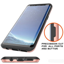 Cargar imagen en el visor de la galería, Galaxy S8 Case, PUNKcase [SLOT Series] [Slim Fit] Dual-Layer Armor Cover w/Integrated Anti-Shock System, Credit Card Slot [Rose Gold] (Color in image: Grey)
