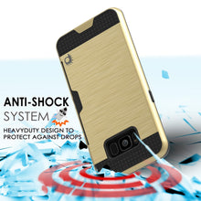 Cargar imagen en el visor de la galería, Galaxy S8 Case, PUNKcase [SLOT Series] [Slim Fit] Dual-Layer Armor Cover w/Integrated Anti-Shock System, Credit Card Slot [Gold] (Color in image: Black)
