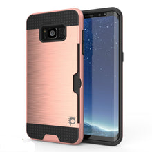 Cargar imagen en el visor de la galería, Galaxy S8 Case, PUNKcase [SLOT Series] [Slim Fit] Dual-Layer Armor Cover w/Integrated Anti-Shock System, Credit Card Slot [Rose Gold] (Color in image: Rose)
