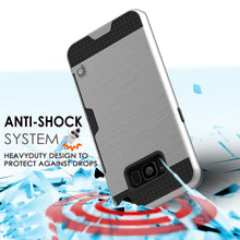 Cargar imagen en el visor de la galería, Galaxy S8 Case, PUNKcase [SLOT Series] [Slim Fit] Dual-Layer Armor Cover w/Integrated Anti-Shock System, Credit Card Slot [Silver] (Color in image: Gold)
