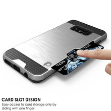 Cargar imagen en el visor de la galería, Galaxy S8 Case, PUNKcase [SLOT Series] [Slim Fit] Dual-Layer Armor Cover w/Integrated Anti-Shock System, Credit Card Slot [Silver] (Color in image: Black)
