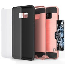 Cargar imagen en el visor de la galería, Galaxy S8 Case, PUNKcase [SLOT Series] [Slim Fit] Dual-Layer Armor Cover w/Integrated Anti-Shock System, Credit Card Slot [Rose Gold] (Color in image: Silver)
