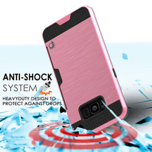 Cargar imagen en el visor de la galería, Galaxy S8 Case, PUNKcase [SLOT Series] [Slim Fit] Dual-Layer Armor Cover w/Integrated Anti-Shock System, Credit Card Slot [Pink] (Color in image: Gold)
