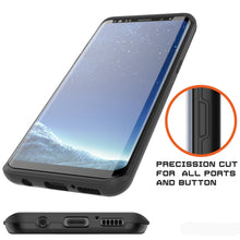Cargar imagen en el visor de la galería, Galaxy S8 Case, PUNKcase [SLOT Series] [Slim Fit] Dual-Layer Armor Cover w/Integrated Anti-Shock System, Credit Card Slot [Black] (Color in image: Grey)
