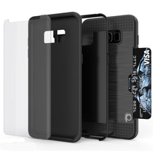 Cargar imagen en el visor de la galería, Galaxy S8 Case, PUNKcase [SLOT Series] [Slim Fit] Dual-Layer Armor Cover w/Integrated Anti-Shock System, Credit Card Slot [Black] (Color in image: Silver)
