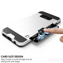 Cargar imagen en el visor de la galería, Galaxy S8 Case, PUNKcase [SLOT Series] [Slim Fit] Dual-Layer Armor Cover w/Integrated Anti-Shock System, Credit Card Slot [White] (Color in image: Black)
