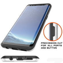 Cargar imagen en el visor de la galería, Galaxy S8 Case, PUNKcase [SLOT Series] [Slim Fit] Dual-Layer Armor Cover w/Integrated Anti-Shock System, Credit Card Slot [White] (Color in image: Grey)
