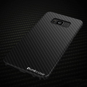 Galaxy S8 Case, PunkCase CarbonShield, Jet Black 