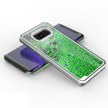 Cargar imagen en el visor de la galería, Galaxy S8 Plus Case, Punkcase [Liquid Series] Protective Dual Layer Floating Glitter Cover + PunkShield Screen Protector for Samsung S8 [Green] (Color in image: Pink)
