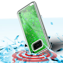 Cargar imagen en el visor de la galería, Galaxy S8 Plus Case, Punkcase [Liquid Series] Protective Dual Layer Floating Glitter Cover + PunkShield Screen Protector for Samsung S8 [Green] (Color in image: Silver)
