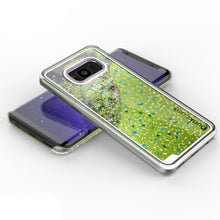 Cargar imagen en el visor de la galería, Galaxy S8 Plus Case, Punkcase [Liquid Series] Protective Dual Layer Floating Glitter Cover + PunkShield Screen Protector for Samsung S8 [Light Green] (Color in image: Purple)
