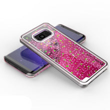 Cargar imagen en el visor de la galería, Galaxy S8 Plus Case, Punkcase [Liquid Series] Protective Dual Layer Floating Glitter Cover + PunkShield Screen Protector for Samsung S8 [Pink] (Color in image: Gold)
