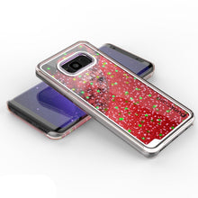 Cargar imagen en el visor de la galería, Galaxy S8 Plus Case, Punkcase [Liquid Series] Protective Dual Layer Floating Glitter Cover + PunkShield Screen Protector for Samsung S8 [Red] (Color in image: Green)
