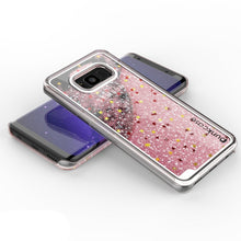 Cargar imagen en el visor de la galería, Galaxy S8 Plus Case, Punkcase [Liquid Series] Protective Dual Layer Floating Glitter Cover + PunkShield Screen Protector for Samsung S8 [Rose Gold] (Color in image: Red)
