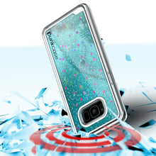 Cargar imagen en el visor de la galería, Galaxy S8 Plus Case, Punkcase [Liquid Series] Protective Dual Layer Floating Glitter Cover + PunkShield Screen Protector for Samsung S8 [Teal] (Color in image: Light green)
