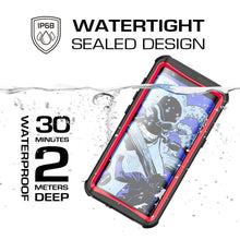 Cargar imagen en el visor de la galería, Galaxy S8 Plus Waterproof Case, Ghostek Nautical Series (Red) | Slim Underwater Full Body Protection (Color in image: Black)

