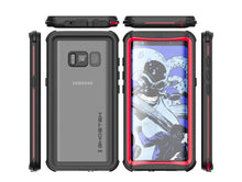 Cargar imagen en el visor de la galería, Galaxy S8 Plus Waterproof Case, Ghostek Nautical Series (Red) | Slim Underwater Full Body Protection 
