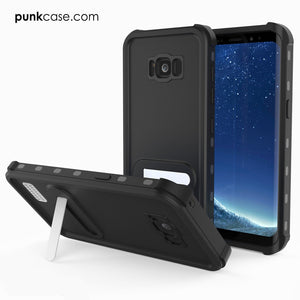 Protector [PURPLE]Galaxy S8 Waterproof Case, Punkcase [KickStud Series] [Slim Fit] [IP68 Certified] [Shockproof] [Snowproof] Armor Cover [Black] (Color in image: Light Blue)
