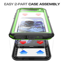 Cargar imagen en el visor de la galería, Galaxy S8 Waterproof Case, Ghostek Nautical Series (Green) | Slim Underwater Full Body Protection (Color in image: Black)
