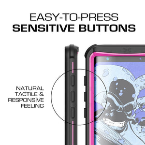 Galaxy S8 Waterproof Case, Ghostek Nautical Series (Pink) | Slim Underwater Full Body Protection (Color in image: Red)