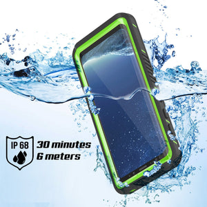 Galaxy S8 Waterproof Case, Punkcase [Extreme Series] [Slim Fit] [IP68 Certified] [Shockproof] [Snowproof] [Dirproof] Armor Cover W/ Built In Screen Protector for Samsung Galaxy S8 [Green] (Color in image: Light blue)