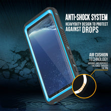 Cargar imagen en el visor de la galería, Galaxy S8 Waterproof Case, Punkcase [Extreme Series] [Slim Fit] [IP68 Certified] [Shockproof] [Snowproof] [Dirproof] Armor Cover [Light Blue] (Color in image: White)
