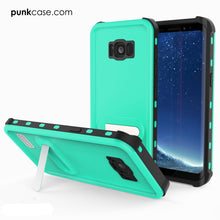 Load image into Gallery viewer, Galaxy S8 Plus Waterproof Case, Punkcase KickStud Teal Series [Slim Fit] [IP68 Certified] [Shockproof] [Snowproof] Armor Cover. (Color in image: Light Blue)
