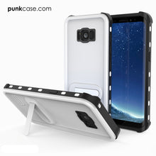 Load image into Gallery viewer, Galaxy S8 Plus Waterproof Case, Punkcase KickStud White Series [Slim Fit] [IP68 Certified] [Shockproof] [Snowproof] Armor Cover. (Color in image: Light Blue)
