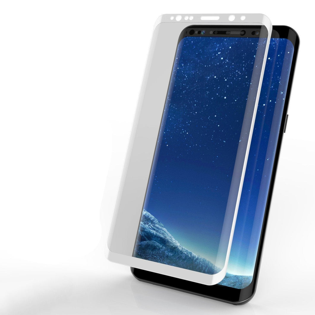 Galaxy S21 Ultra White Punkcase Glass SHIELD Tempered Glass Screen Protector 0.33mm Thick 9H Glass (Color in image: White)