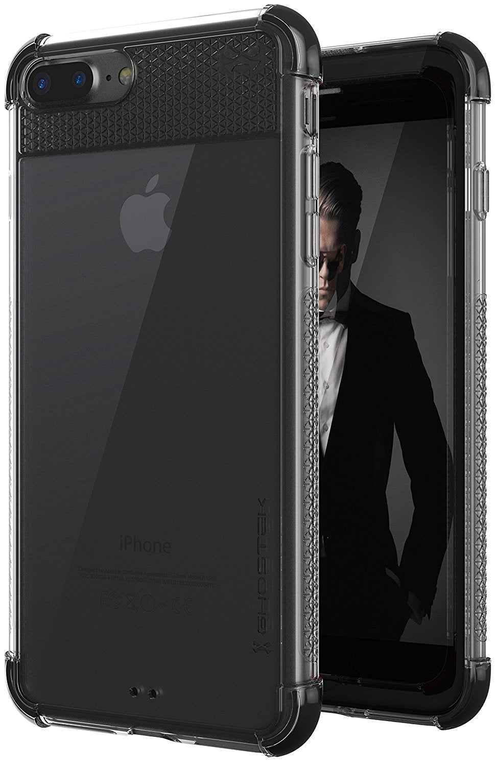 iPhone 8+ Plus Case, Ghostek Covert 2 Series for iPhone 8+ Plus Protective Case [ Black] (Color in image: Black)