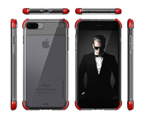 iPhone 8+ Plus Case, Ghostek Covert 2 Series for iPhone 8+ Plus Protective Case [ Red] (Color in image: Black)