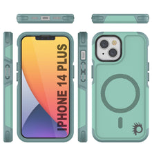 Cargar imagen en el visor de la galería, PunkCase iPhone 14 Plus Case, [Spartan 2.0 Series] Clear Rugged Heavy Duty Cover W/Built in Screen Protector [Teal] (Color in image: Navy)
