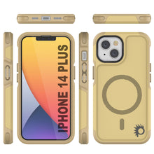 Cargar imagen en el visor de la galería, PunkCase iPhone 14 Plus Case, [Spartan 2.0 Series] Clear Rugged Heavy Duty Cover W/Built in Screen Protector [Yellow] (Color in image: Pink)
