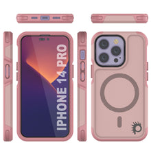 Load image into Gallery viewer, PunkCase iPhone 14 Pro Case, [Spartan 2.0 Series] Clear Rugged Heavy Duty Cover W/Built in Screen Protector [Pink] (Color in image: Blue)
