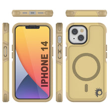 Cargar imagen en el visor de la galería, PunkCase iPhone 14 Case, [Spartan 2.0 Series] Clear Rugged Heavy Duty Cover W/Built in Screen Protector [Yellow] (Color in image: Blue)
