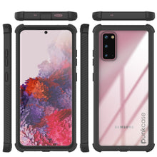 Cargar imagen en el visor de la galería, PunkCase Galaxy S20 Case, [Spartan Series] Clear Rugged Heavy Duty Cover W/Built in Screen Protector [Black] (Color in image: Black)

