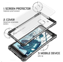 Cargar imagen en el visor de la galería, HTC 10 Case, Ghostek® Covert Dark Grey Series Premium Slim Hybrid | w/Screen Protector | Ultra Fit (Color in image: Gold)
