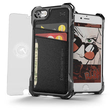 Cargar imagen en el visor de la galería, iPhone 8 Wallet Case, Ghostek Exec Black Series | Slim Armor Hybrid Impact Bumper | TPU PU Leather Credit Card Slot Holder Sleeve Cover (Color in image: Brown)
