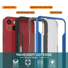 Load image into Gallery viewer, Funda protectora Punkcase iPhone 14 Plus Ravenger MAG Defense de grado militar con varias capas de protección [Azul Marino].

