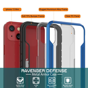 Funda protectora Punkcase iPhone 14 Plus Ravenger MAG Defense de grado militar con varias capas de protección [Azul Marino].