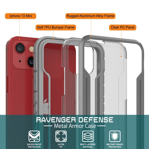 Punkcase iPhone 14 Plus Ravenger MAG Defensa Funda Protectora de Grado Militar con Capa Múltiple [Gris]